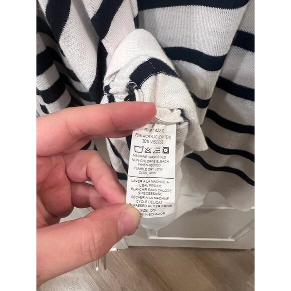 Mersea Amour Sweater One Size OS Navy Stripe Heart - Picture 5 of 9